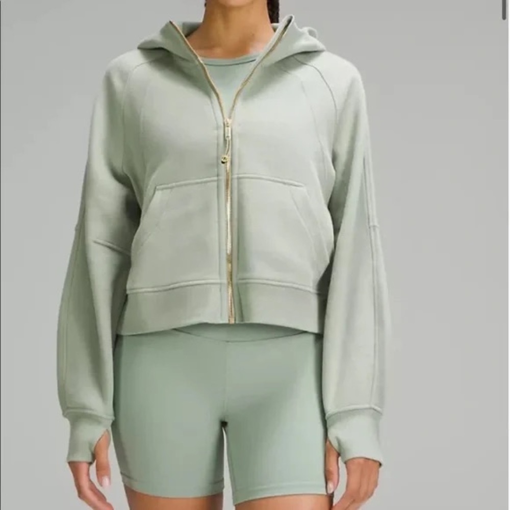 Lululemon Scuba Oversized Full Zip Hoodie Palm Court/Gold